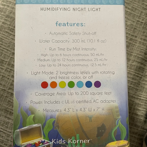 Oceanmist Essential Oil Diffuser and Nightlight - Picture 5 of 5